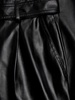 Belted Faux Leather Pants