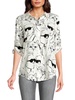 Print Roll Tab Cuff Shirt