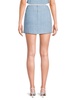 Boucle Embellished Chambray Mini Skirt