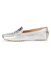 Croc Embossed Leather Penny Driving Loafers