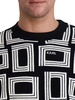 Men's Monogram Raised Jacquard Wool Sweater