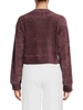 Drop Shoulder Corduroy Cropped Sweatshirt