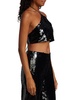 Zira Sequin Halter Crop Top