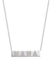 Mama 14K White Gold & 0.14 TCW Diamond Nameplate Necklace