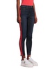 Mid Rise Side Striped Cropped Skinny Jeans