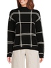 100% Cashmere Check Mockneck Sweater