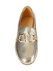 Goldtone Leather Bit Loafers