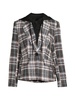 Monte Plaid Dickie Twofer Hoodie Blazer