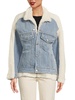 Faux Shearling Denim Jacket