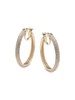 18K Goldplated & Cubic Zirconia Hoop Earrings