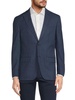 Slim Fit Checked Wool Blend Blazer