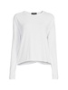 Cutout Pima Cotton Blend Knit Top