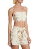 Emmalou Linen Floral Crop Top