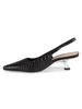 51MM Embossed Leather Slingback Pumps