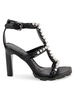 Midge T Strap Embellished Leather Sandals