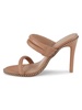 Jenni Snake-Embossed Heel Sandals