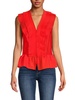 Pleated Ruffle Top