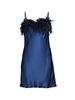 Boheme Feather Trim Mini Slip Dress