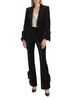 Long Lou Bow-Detailed High-Rise Velvet Pants