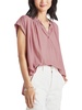 paloma womens henley hi-low blouse