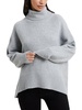 womens ribbed trim knit turtleneck sweater