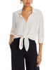 petites womens business office button-down top