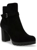 heidi womens faux leather buckle booties