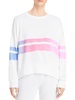 womens ombre striped long sleeved sweatshirt