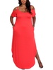 plus lexi womens jersey cold shoulder maxi dress