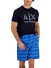 mens printed drawstring casual shorts