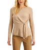 womens metallic knit pullover sweater