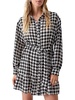 womens houndstooth mini shirtdress