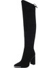 abanna womens microsuede square toe over-the-knee boots