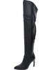 callie womens leather pull on over-the-knee boots