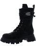 sava womens leather zipper combat & lace-up boots