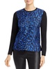 ricki womens silk printed pullover top