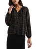 indi womens chiffon animal print blouse