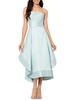 womens strapless pockets midi dress