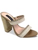 woven  womens mules casual block heels