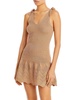 womens metallic pointelle sweaterdress