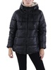 womens faux fur cold weather puffer jacket