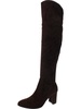 luley womens faux suede tall over-the-knee boots