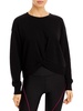 womens long sleeve front twist pullover sweater