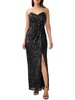 womens embellished strapless evening dress