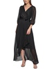 womens metallic long wrap coat