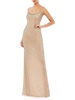 womens mesh embellished evening dress