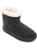 betty womens faux fur comfy bootie slippers