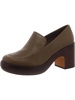 narissa womens leather block heel clogs