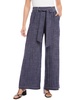 womens linen blend high rise wide leg pants