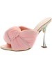 womens peep-toe mule pumps